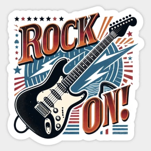 Vintage electric guitar Sticker